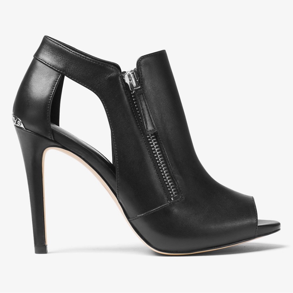 Michael Kors Clara Open Toe Bootie Leather